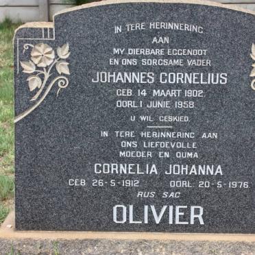 OLIVIER Johannes Cornelius 1902-1958 &amp; Cornelia Johanna 1912-1976