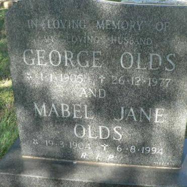 OLDS George 1905-1977 &amp; Mabel Jane 1904-1994