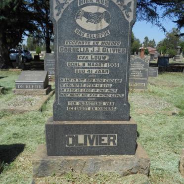 OLIVIER Cornelia J J.  -1936