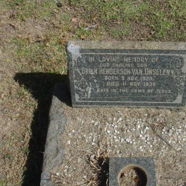 ONSELEN Brian Henderson, van -1939