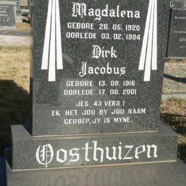 OOSTHUIZEN Dirk Jacobus 1916-2001 &amp; Magdalena 1920-1984