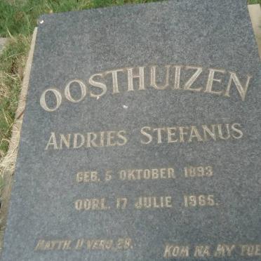 OOSTHUIZEN Andries Stefanus 1893-1965