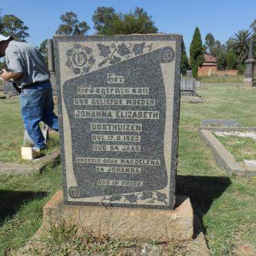 OOSTHUIZEN Johanna Elizabeth -1923