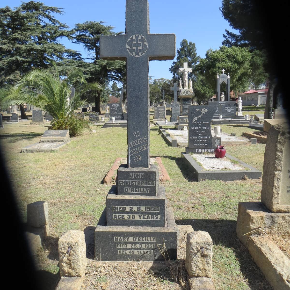 O'REILLY John Christopher -1933 &amp; Mary -1951