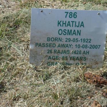 OSMAN Khatija 1922-2007