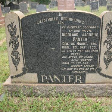 PANTER Nicolaas Jacobus 1914-1953