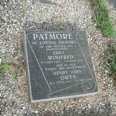 PATMORE Henry John Owen 1923-2003 &amp; Edna Winifred 1921-2003