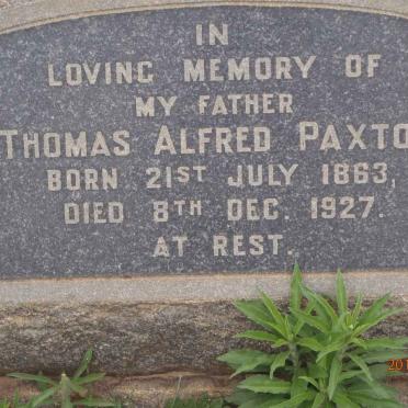 PAXTON Thomas Alfred 1863-1927