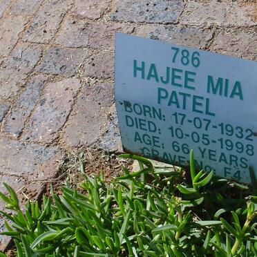 PATEL Hajee Mia 1932-1998