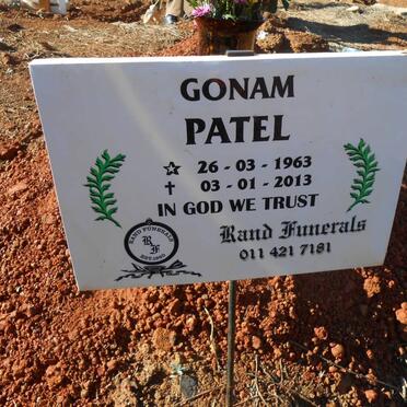 PATEL Gonam 1963-2013