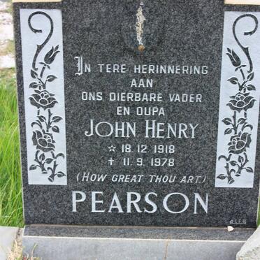 PEARSON John Henry 1918-1978