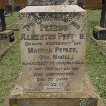 PEPLER Petrus Albertus -1918