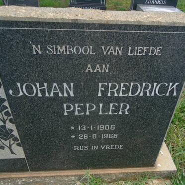 PEPLER Johan Fredrick 1906-1968