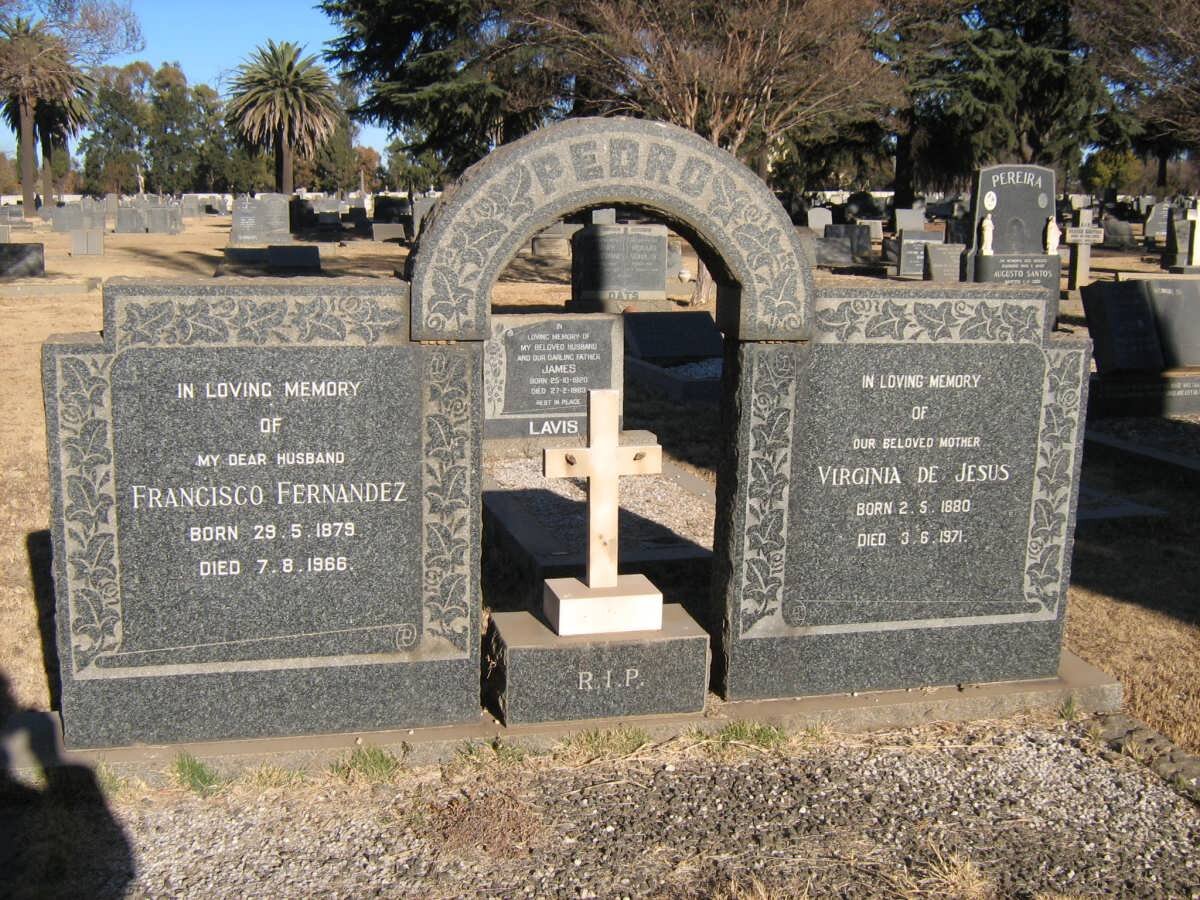 PEDRO Francisco Fernandez 1879-1966 &amp; Virginia de Jesus 1880-1971 