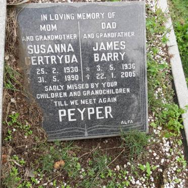 PEYPER James Barry 1936-2005 &amp; Susanna Gertryda 1930-1990
