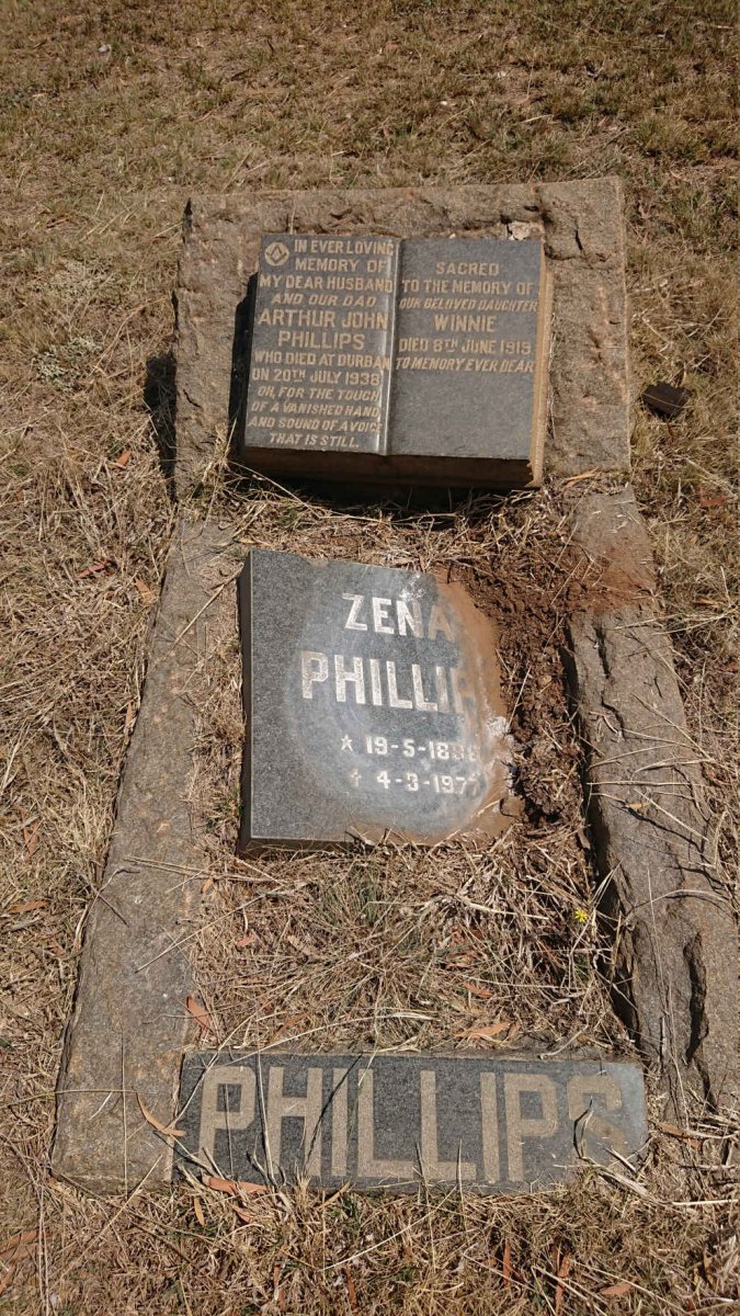 PHILLIPS Arthur John -1938 :: PHILLIPS Zena 1886-1977 :: PHILLIPS Winnie -1919