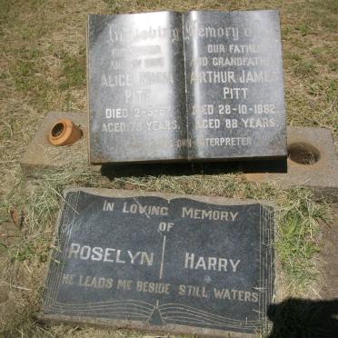 PITT Arthur James -1962 &amp; Alice Maria -1957 :: ? Roselyn :: ? Harry