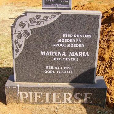 PIETERSE Maryna Maria nee MEYER 1906-1998