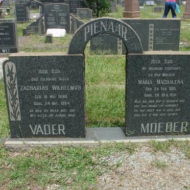 PIENAAR Zacharias Wilhelmus 1898-1964 &amp; Maria Magdalena 1915-1951