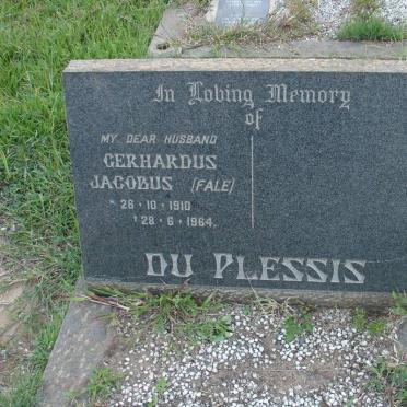 PLESSIS Gerhardus Jacobus, du 1910-1964