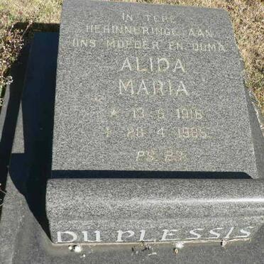 PLESSIS Alida Maria, du 1918-1985