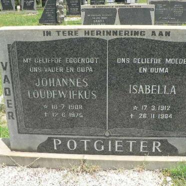 POTGIETER Johannes Loudewiekus 1908-1975 &amp; Isabella 1912-1984