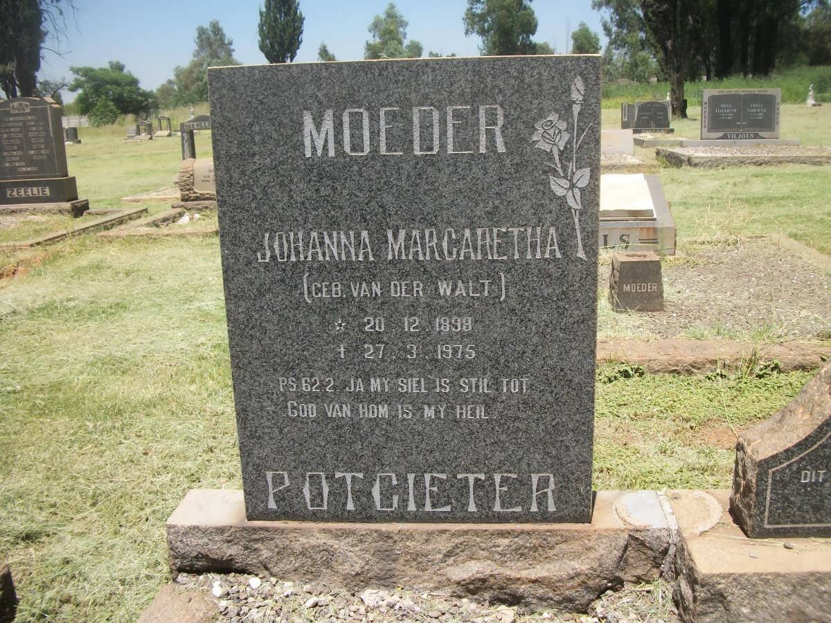POTGIETER Lukas Johannes 1889-1952 &amp; Johanna Margaretha  VAN DER WALT 1899-1975