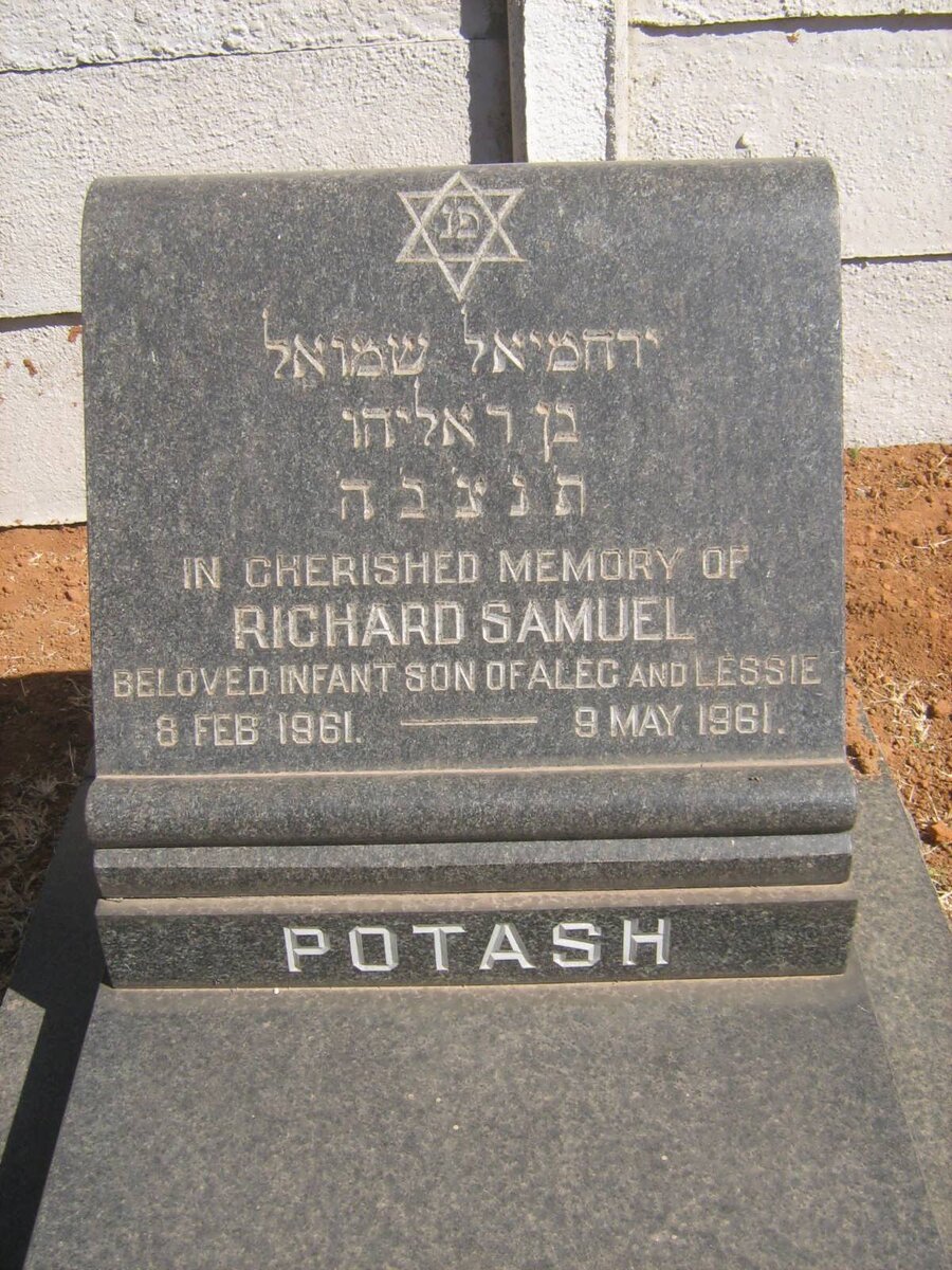 POTASH Richard Samuel 1861-1961