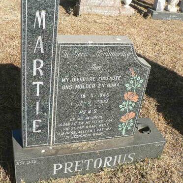 PRETORIUS Martie 1945-2003