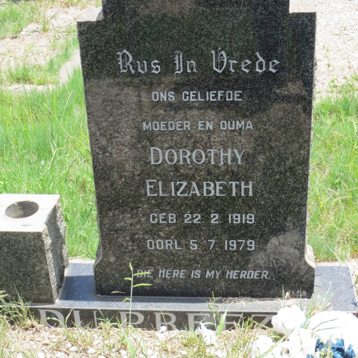 PREEZ Dorothy Elizabeth, du 1919-1979