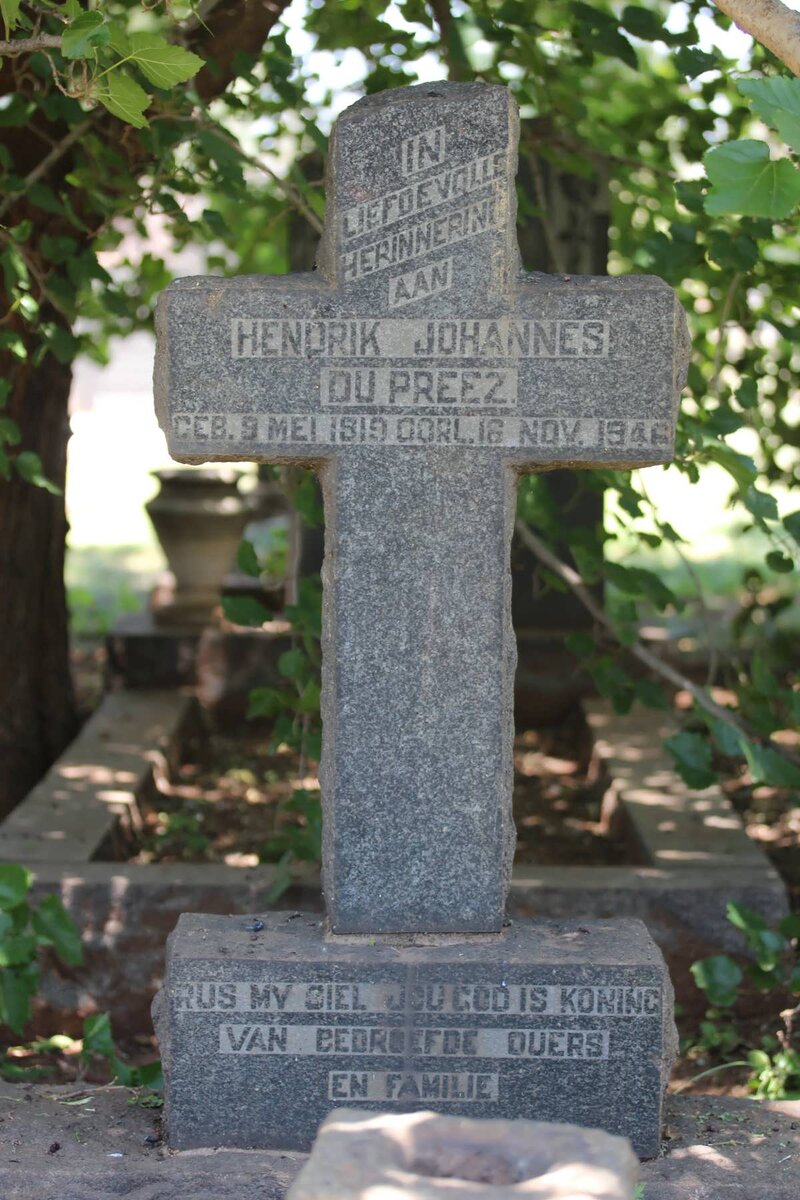 PREEZ Hendrik Johannes, du 1919-1946
