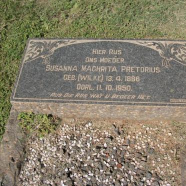 PRETORIUS Susanna Maghrita nee WILKE 1886-1950