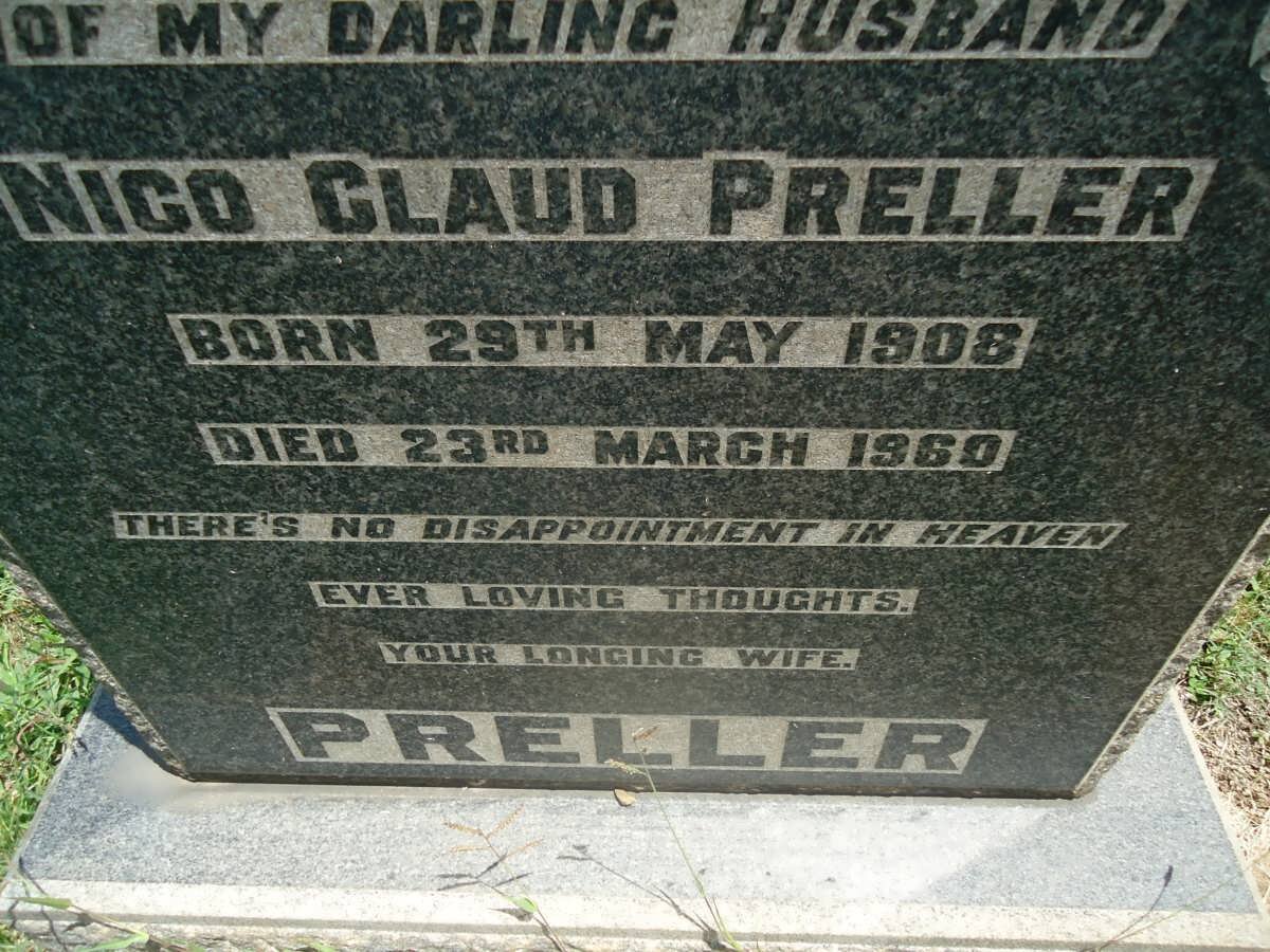 PRELLER Nico Claud 1908-1960