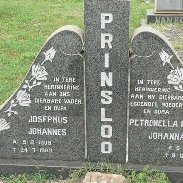 PRINSLOO Josephus Johannes 1909-1983 &amp; Petronella Maria Johanna 1910-1976