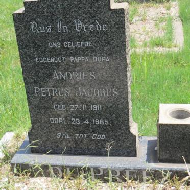 PREEZ Andries Petrus Jacobus, du 1911-1965
