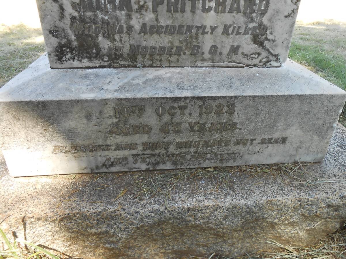 PRITCHARD John -1923