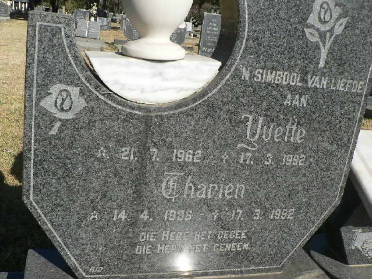 PRINSLOO Yvette 1962-1992 :: Tharien 1986-1992