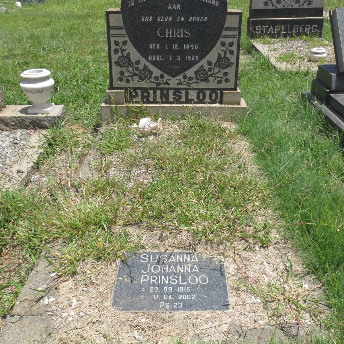 PRINSLOO Susanna Johanna 1915-2002 :: PRINSLOO Chris 1940-1963