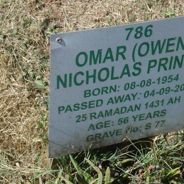 PRINCE Omar Nicholas 1954-2010