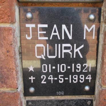QUIRK Jean M. 1921-1994
