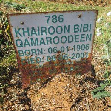 QAMAROODEEN Khairoon Bibi 1906-2001