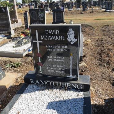 RAMOTUBENG David Mziwakhe 1947-2009