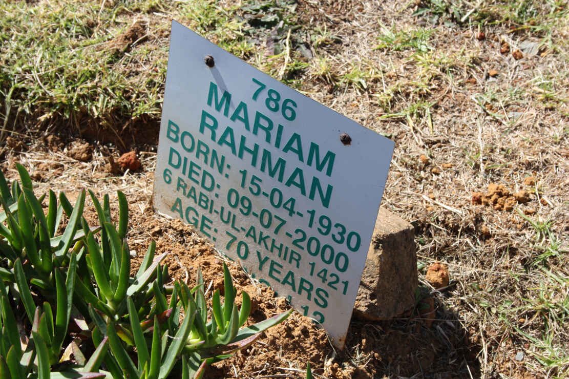 RAHMAN Mariam 1930-2000