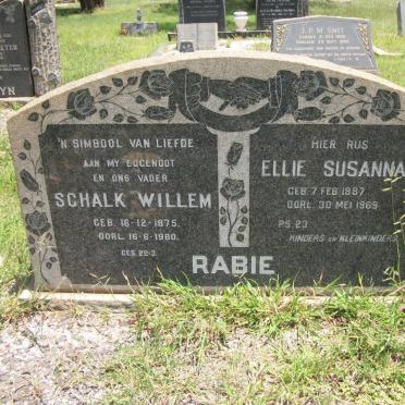 RABIE Schalk Willem 1875-1960 &amp; Ellie Susanna 1887-1969