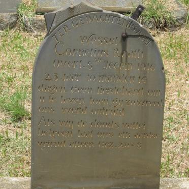 RAATH Wessel Cornelius -1916