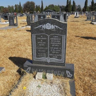 RAMAPHOKO Maleshelane Salome 1934-2001