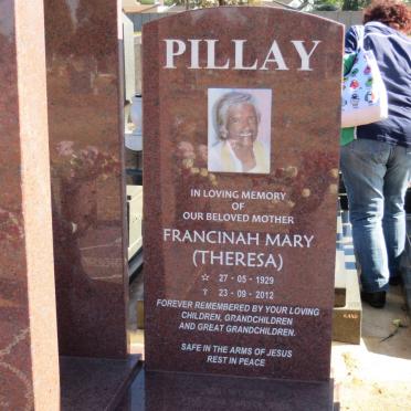 PILLAY Francinah Mary 1929-2012