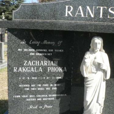 RANTSHO Zachariah Rakgala Phoka 1933-1996