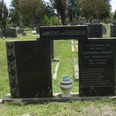 RENSBURG Johanna Maria, Jansens van geb GROBBELAAR 1922-1964