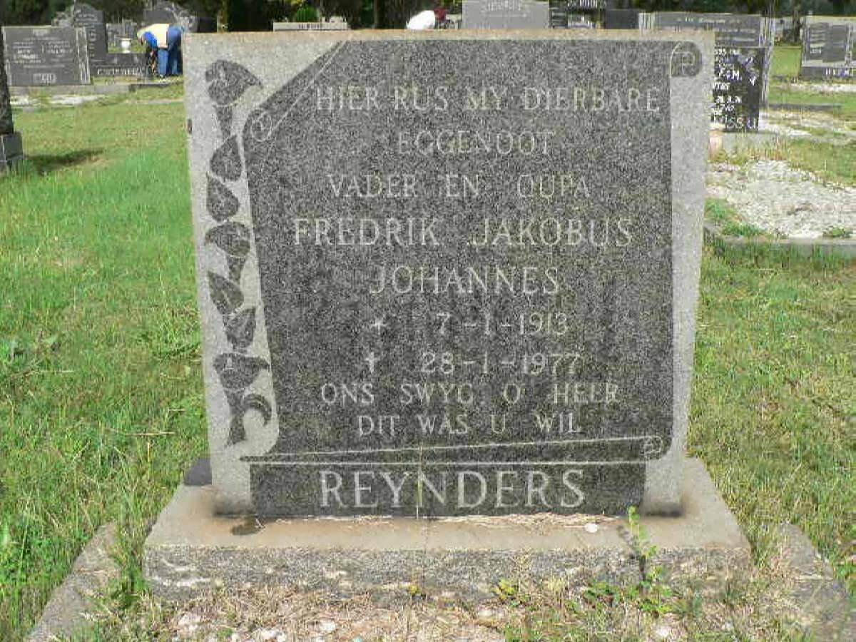 REYNDERS Fredrik Jakobus Johannes 1913-1977